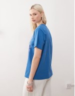 lobster print oversized t-shirt in blue