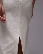midi skirt in light beige
