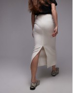 midi skirt in light beige