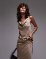 Premium satin co-ord in champagne