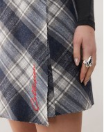 bandeau mini dress in brushed mono check