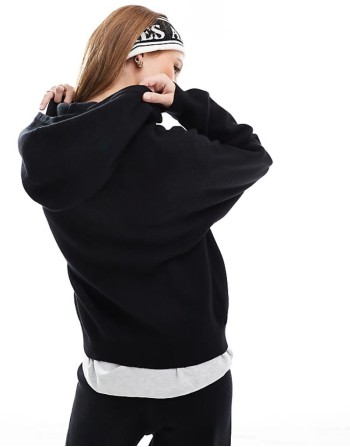x Felicia Wedin Apres Ski Apres Ski embroidered knitted hoodie and wide leg trousers co-ord in black